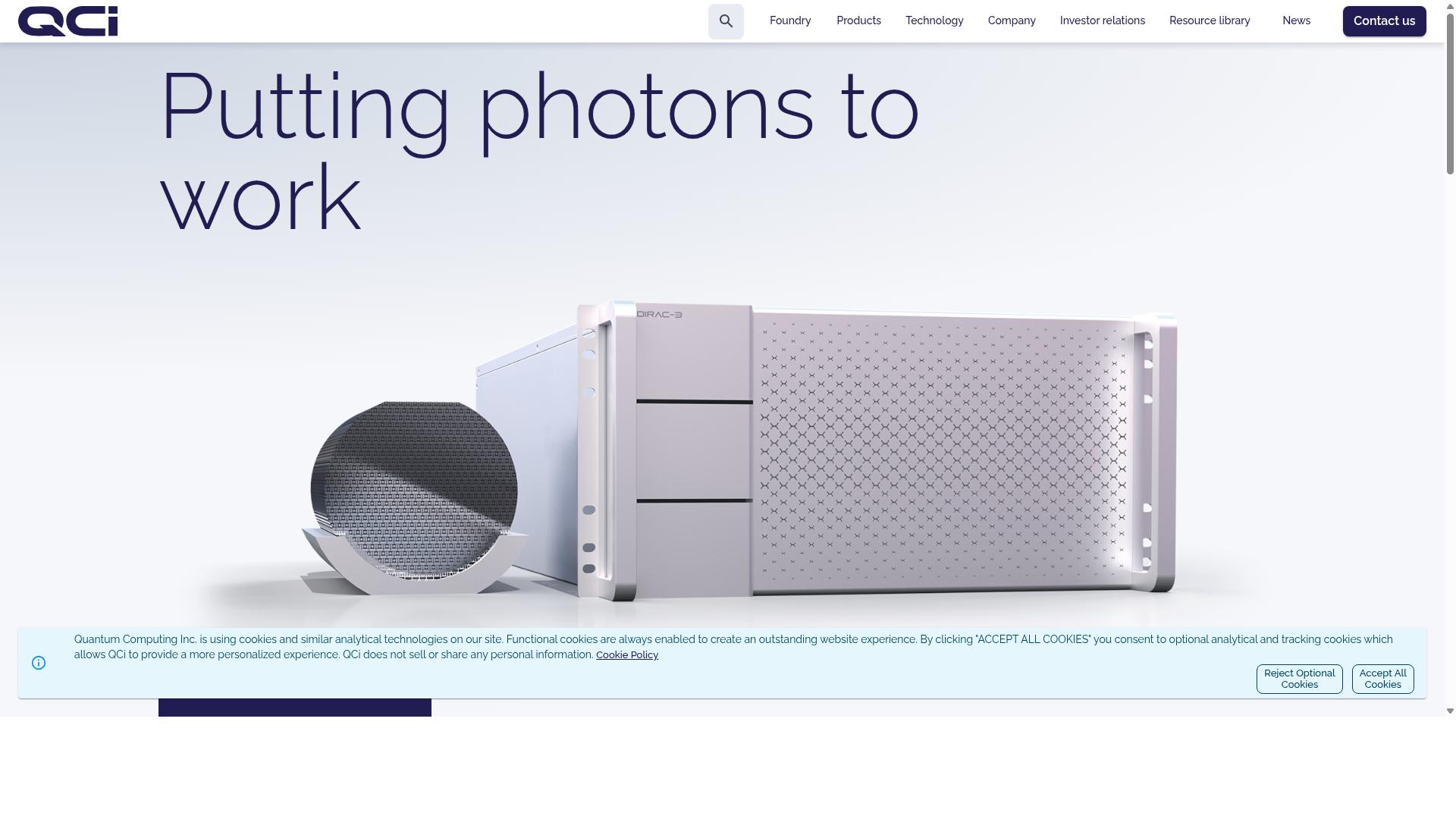 Quantum Computing Inc website