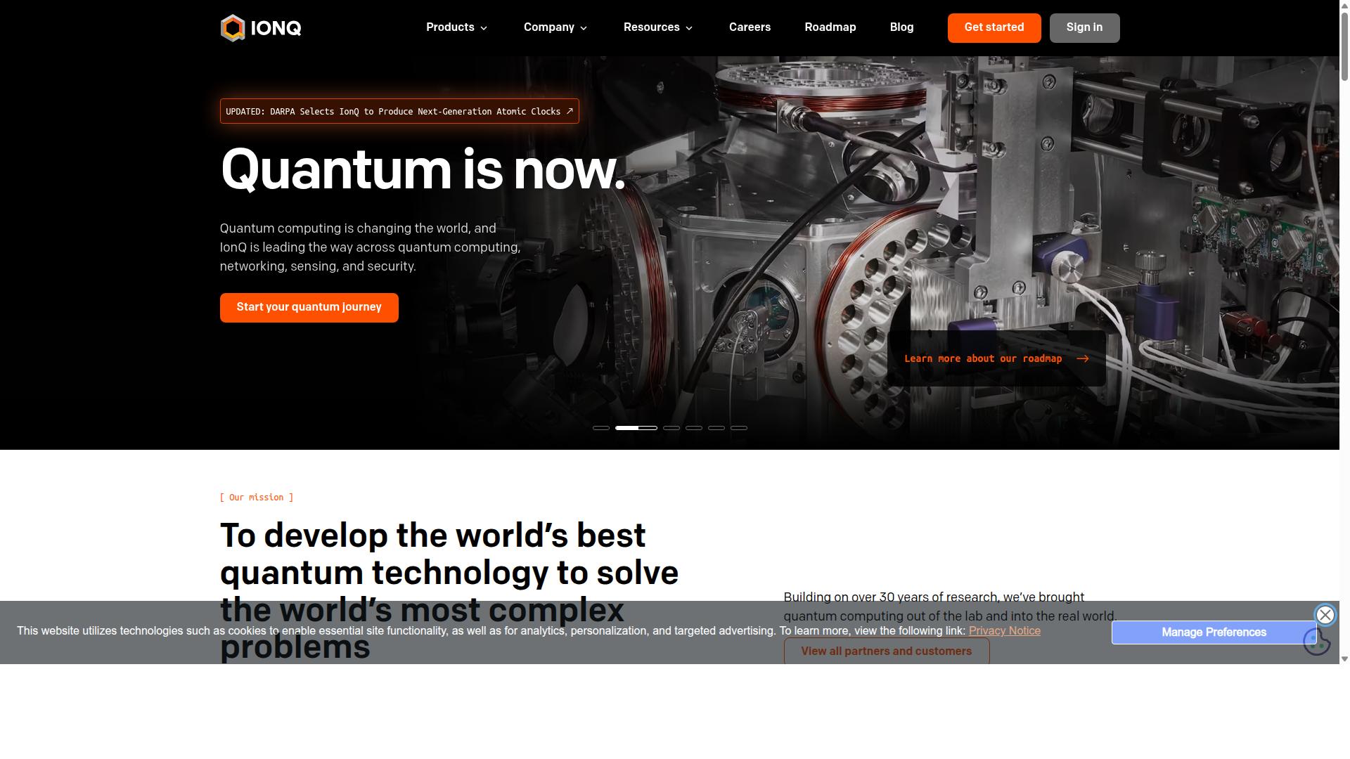 IonQ, Inc. website